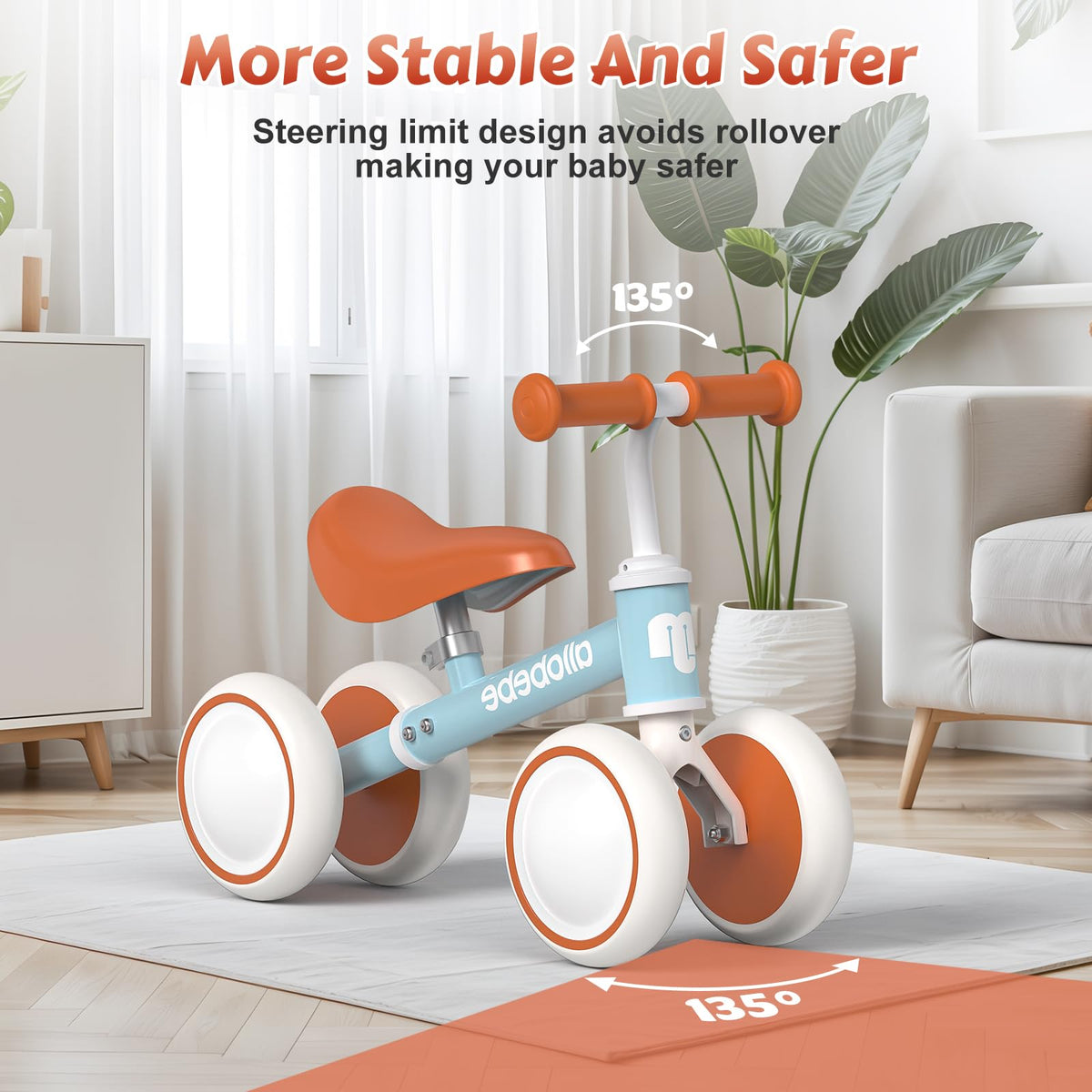 Baby Balance Bike 12-36 Months Adjustable Seat 3 Wheels D272