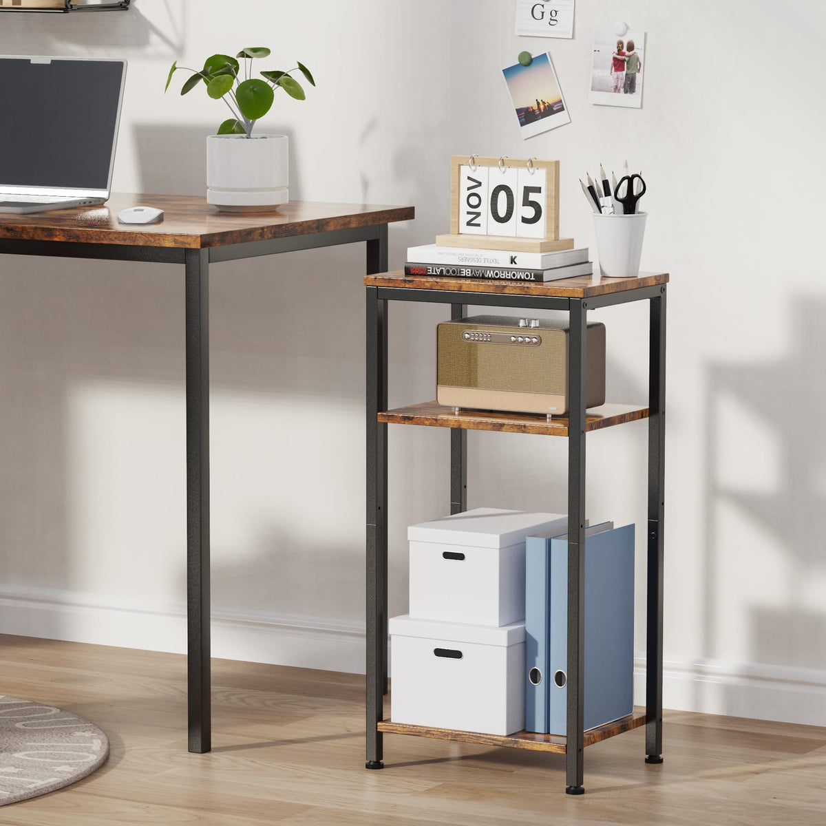 3 Tier End Table with Storage Shelves T74714