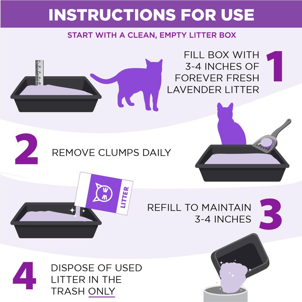 Lavender Clumping Cat Litter with Essential Oils 18lb C89740