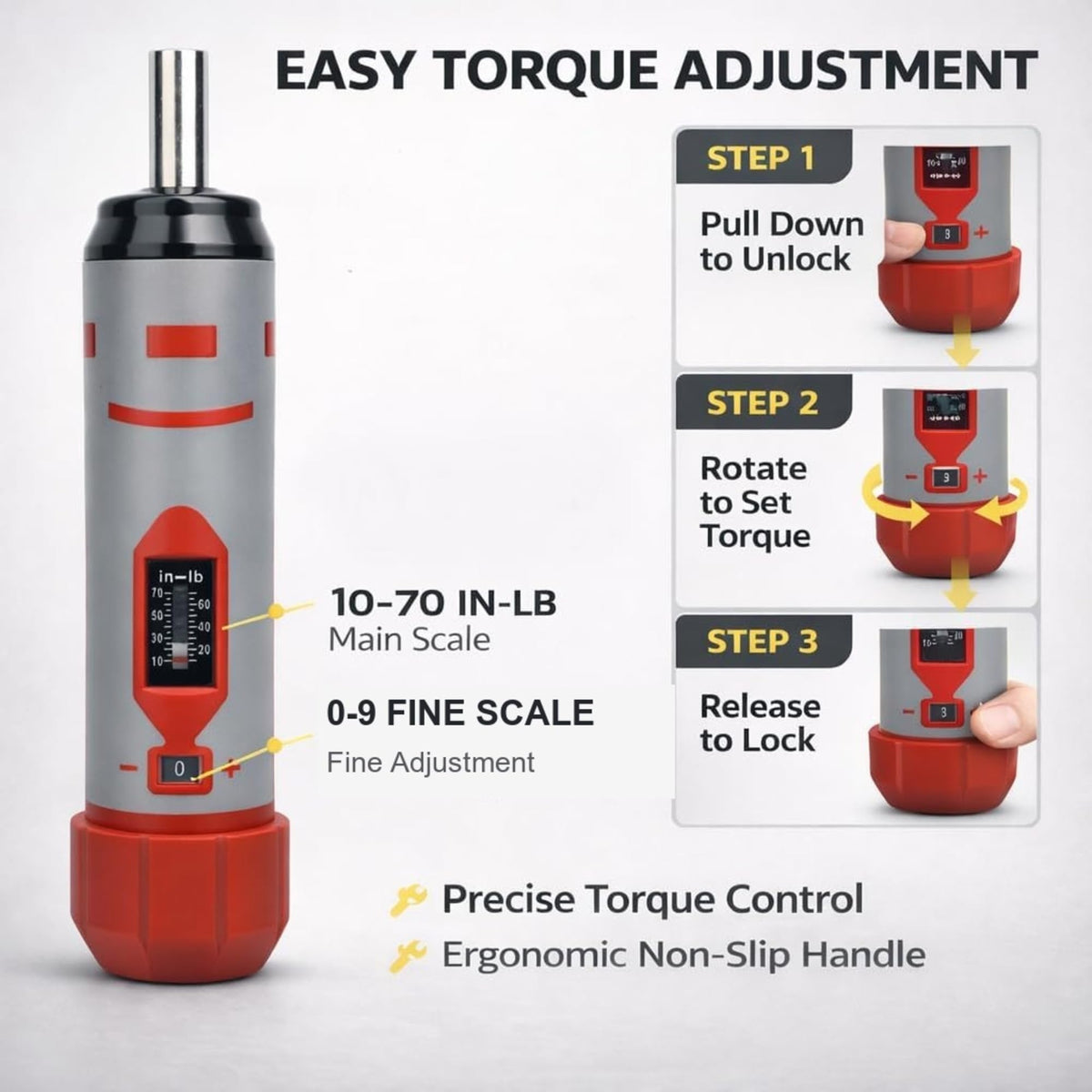 42-Piece Torque Screwdriver Set with 40 CR-V Bits D1929