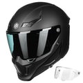 Full Face Dual Visor Motorcycle Helmet with Pinlock Matte Black M C590