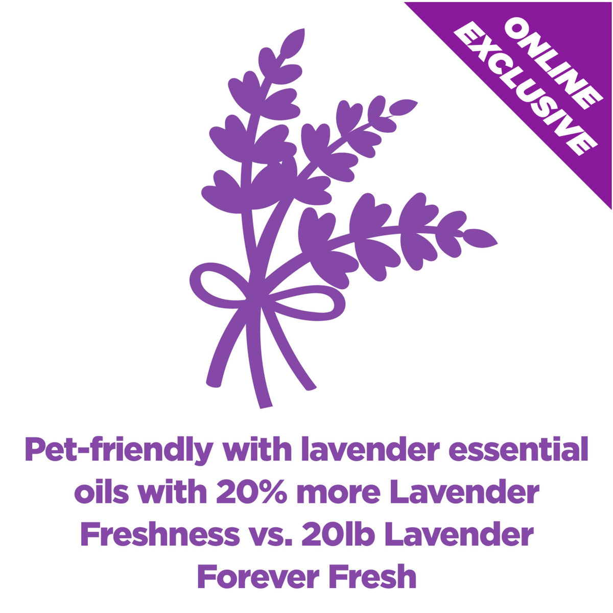 Lavender Clumping Cat Litter with Essential Oils 18lb C89740