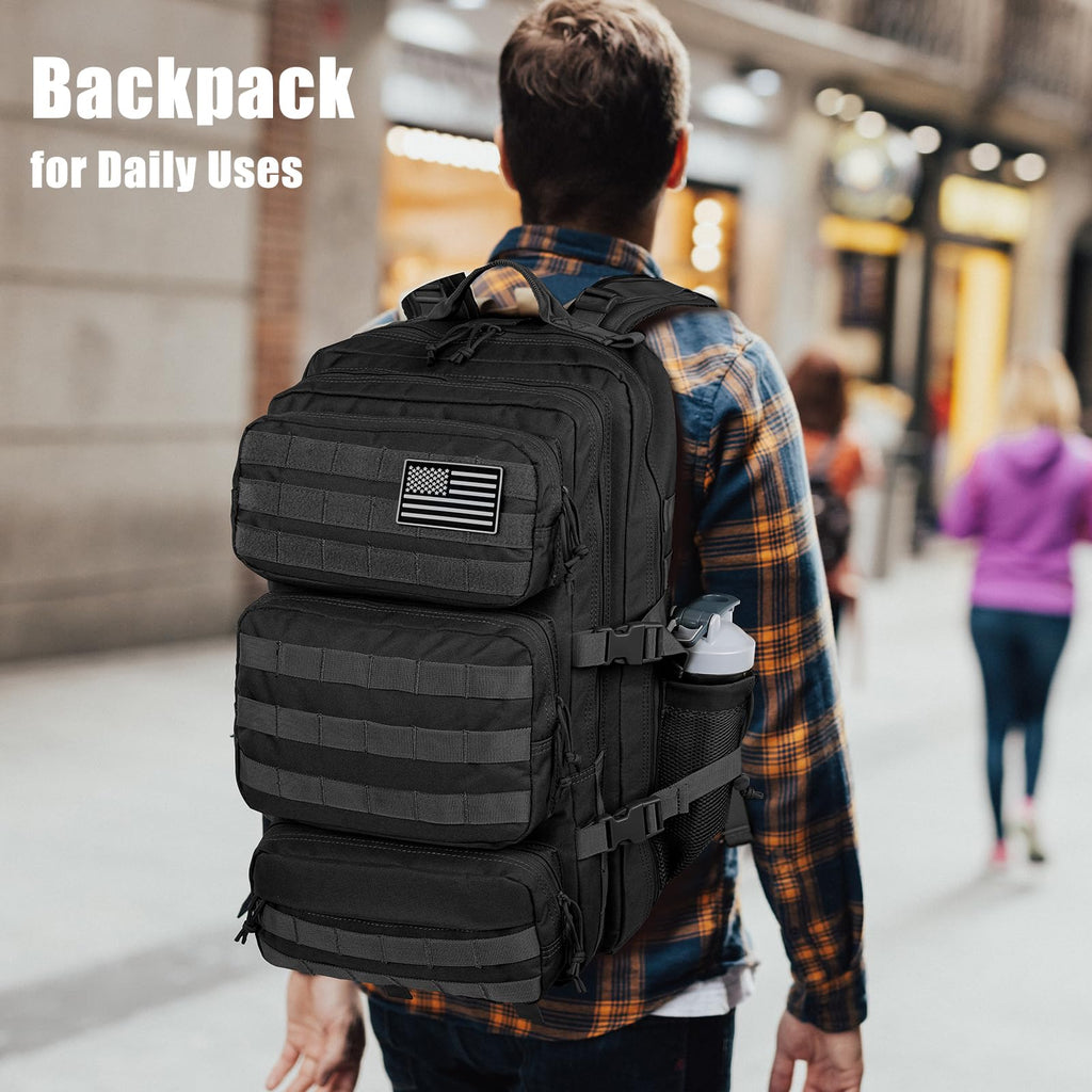 50L Military Tactical Backpack Black X689