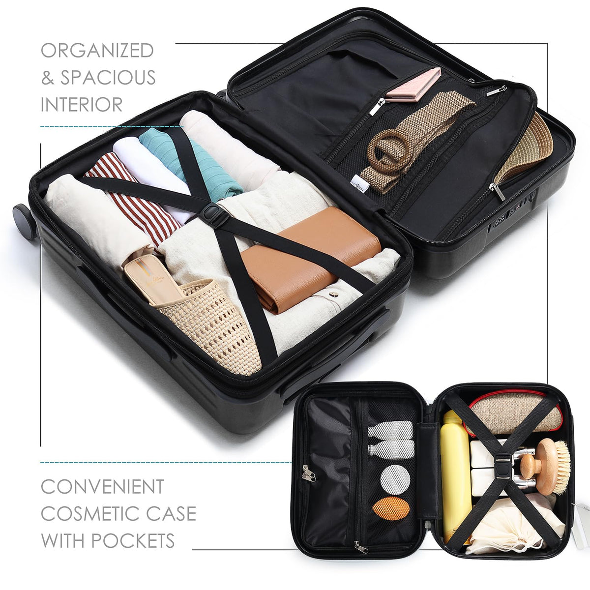 20 Inch Carry On Luggage with Wheels E946726