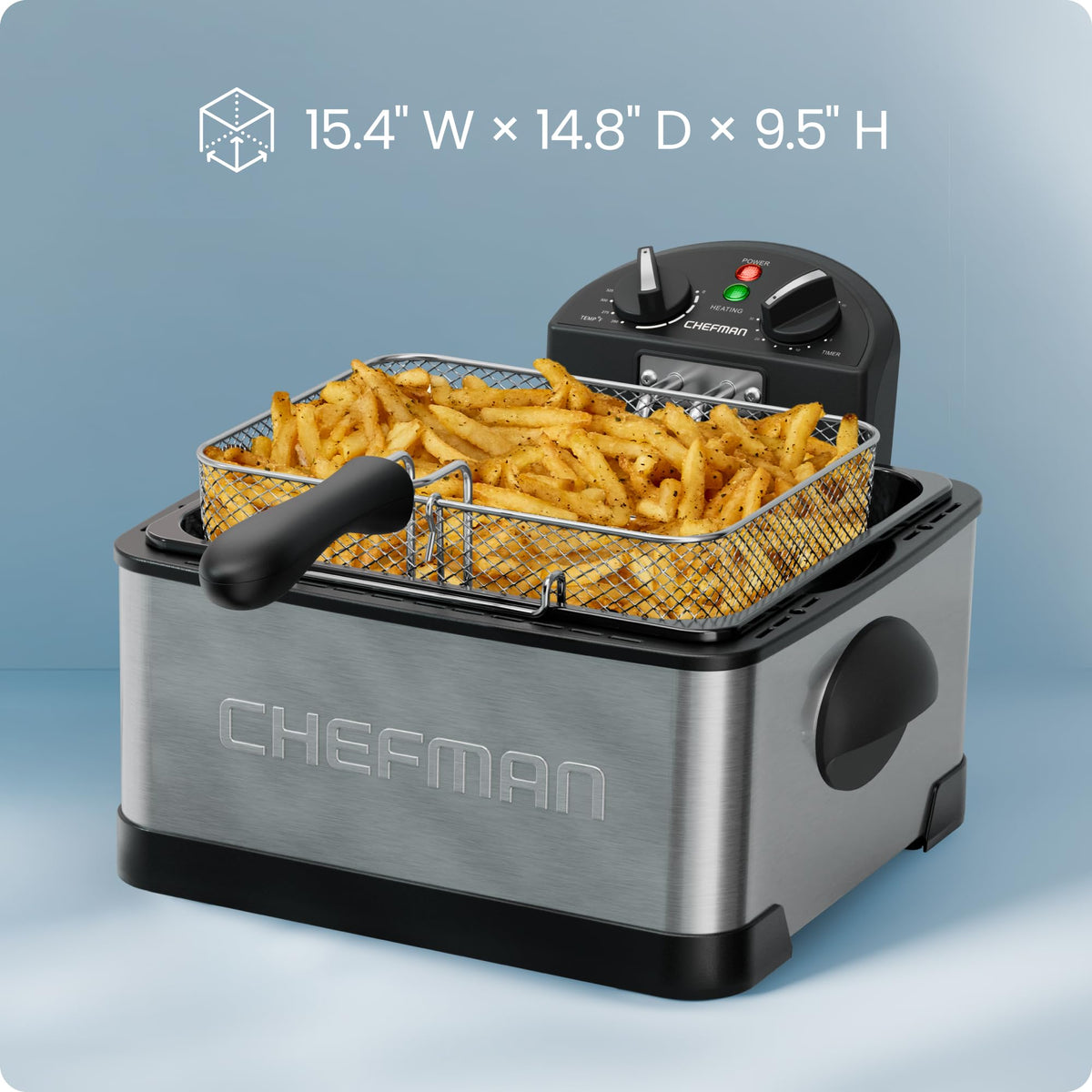 4.5 Liter Stainless Steel Deep Fryer with Basket Strainer R57123