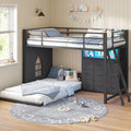 Twin Over Twin Bunk Bed with 9 Storage Drawers F890887