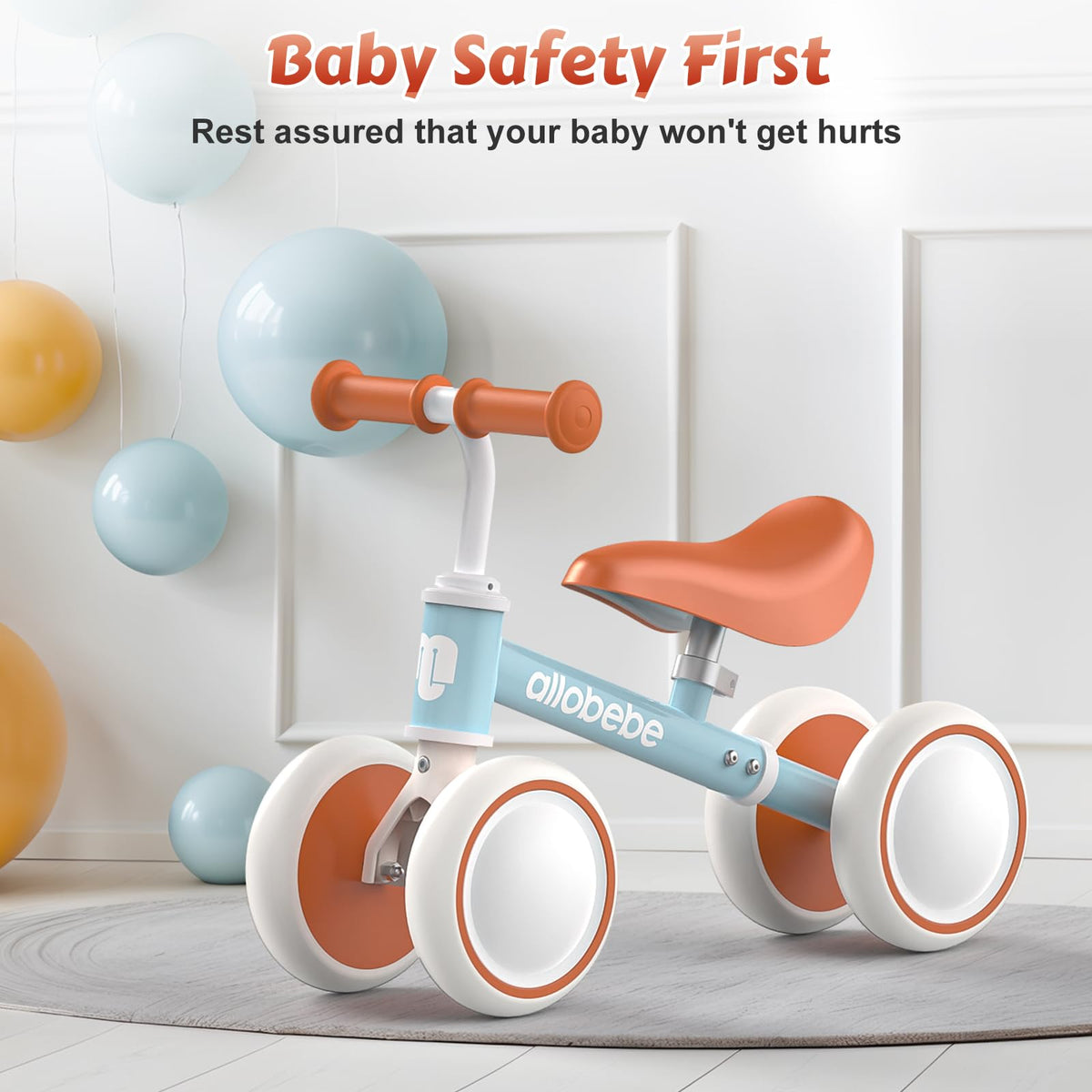 Baby Balance Bike 12-36 Months Adjustable Seat 3 Wheels D272
