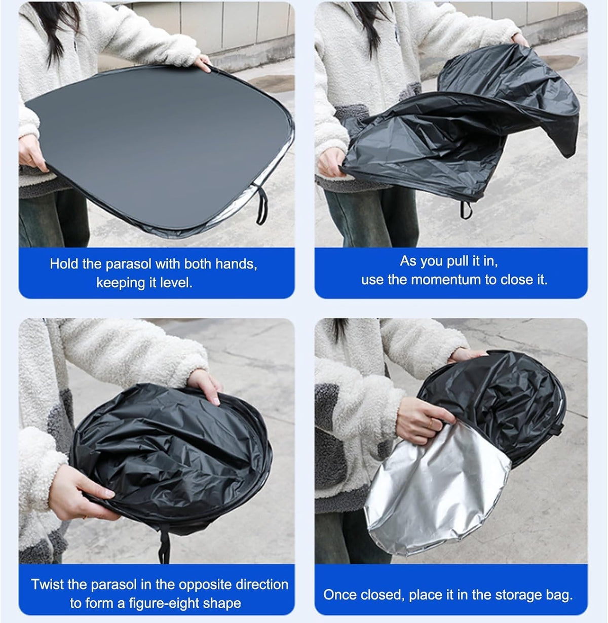 Front Window Sun Shade Foldable Reflective S179