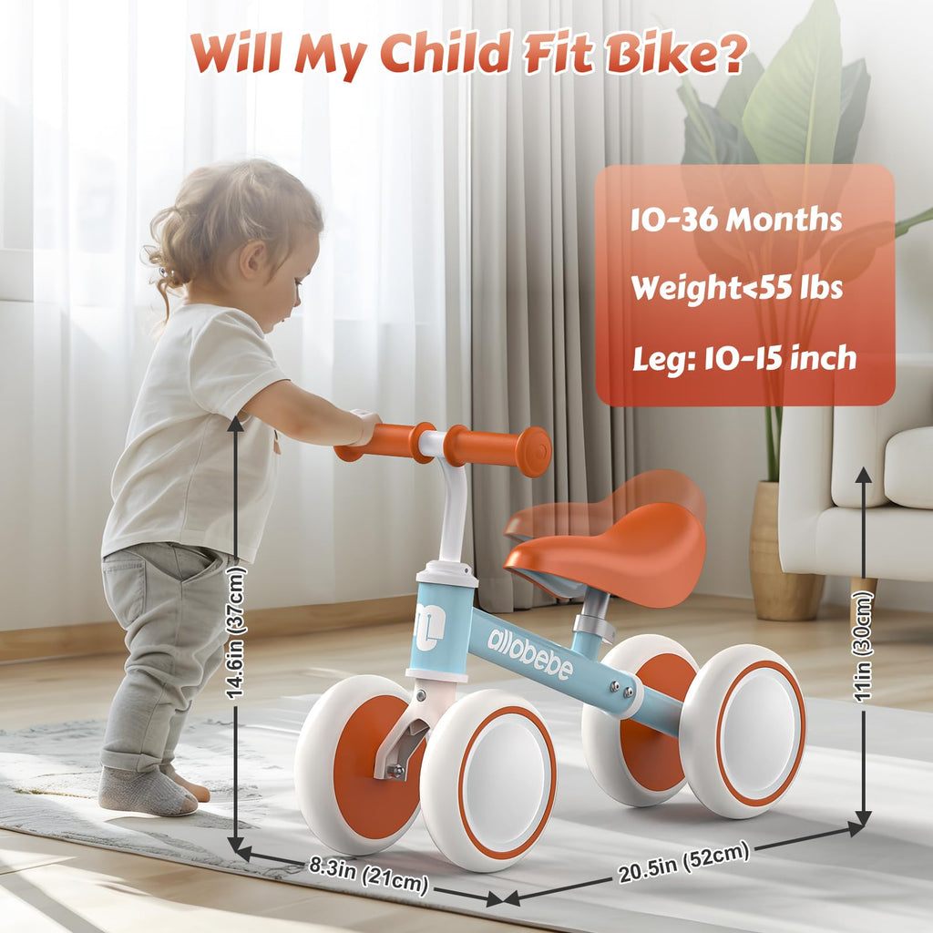 Baby Balance Bike 12-36 Months Adjustable Seat 3 Wheels D272