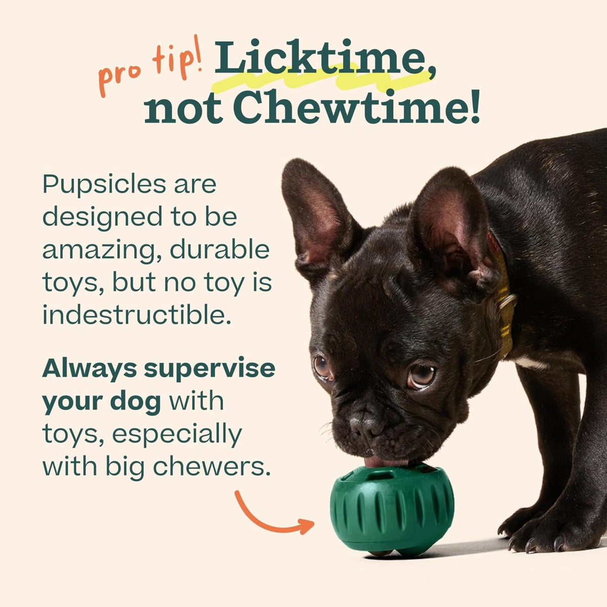 Interactive Dog Ball Toy 25-75 lbs Green R5582