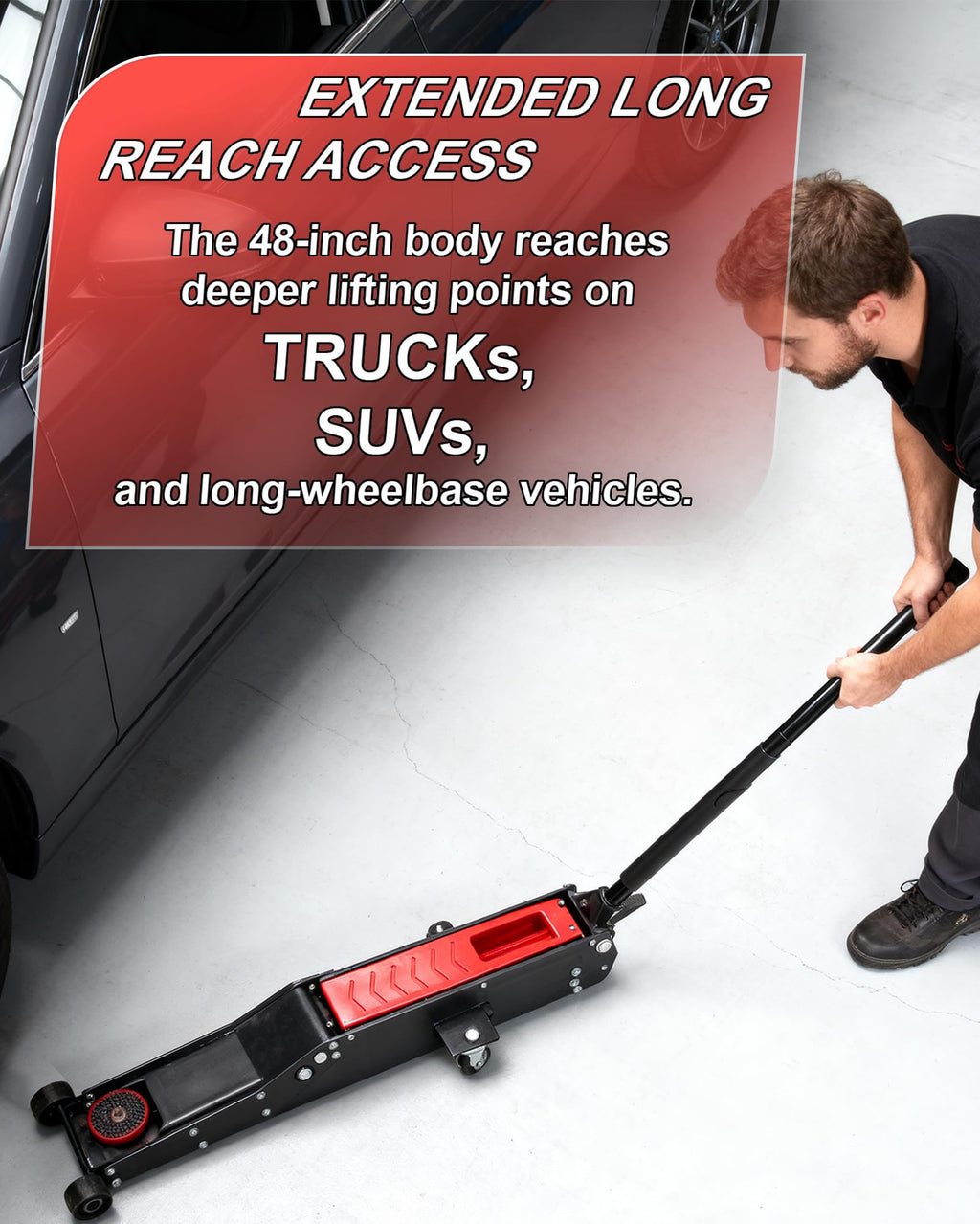 3 Ton Low Profile Floor Jack with Foot Pedal C97117
