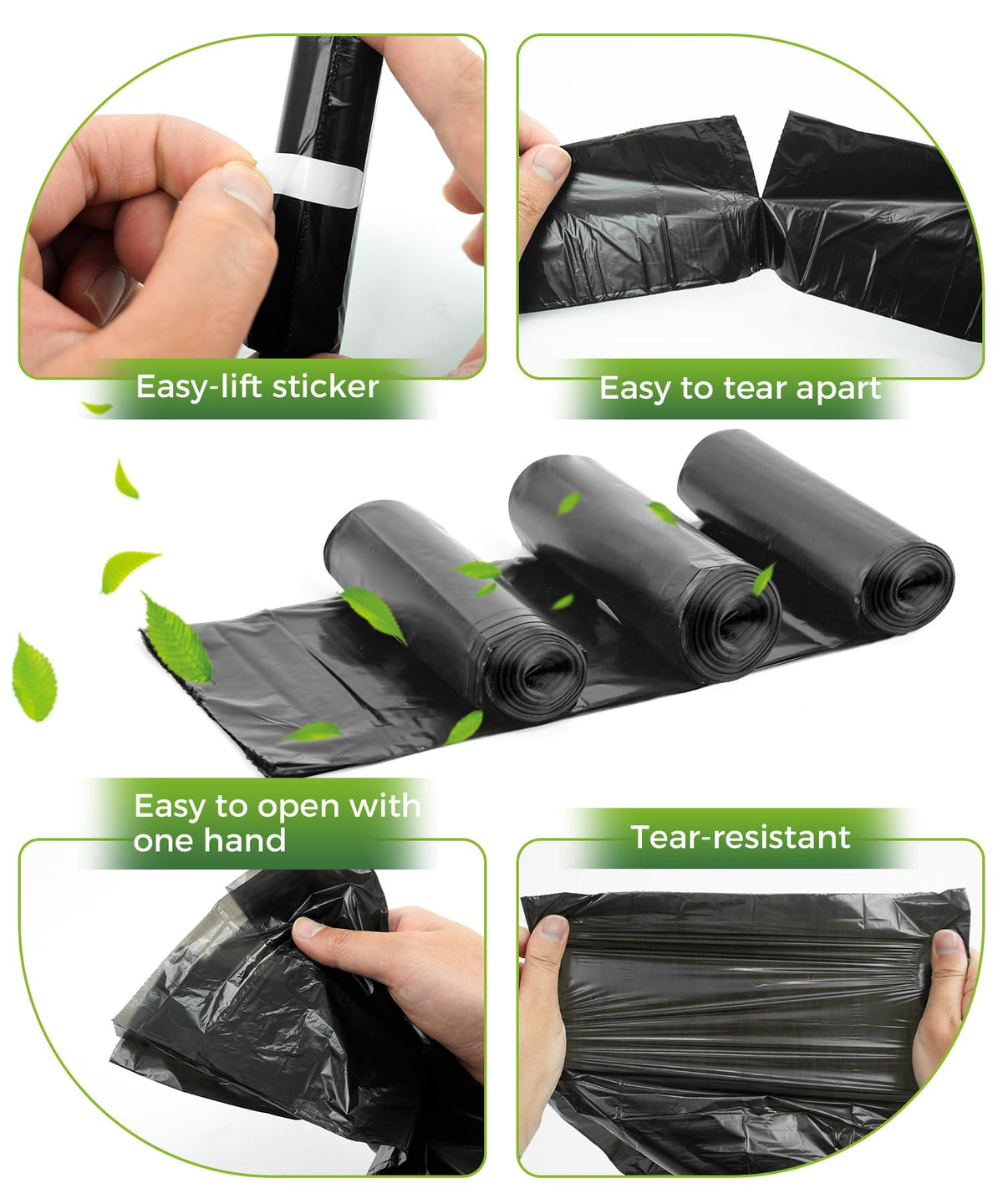 200 Pack Dog Poop Bags Rolls with Dispenser H8103