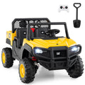 Yellow 24V Kids Ride on Dump Truck with Remote Control M826