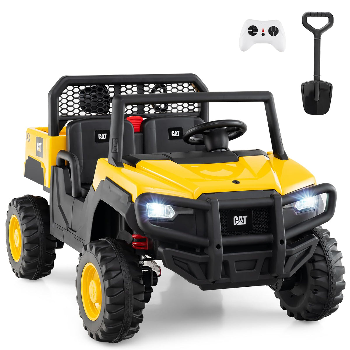 Yellow 24V Kids Ride on Dump Truck with Remote Control M826