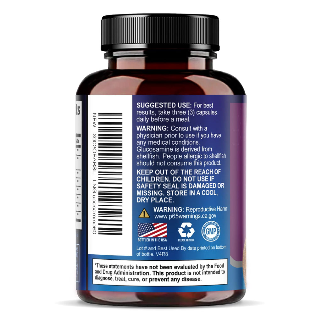 Glucosamine Chondroitin MSM Turmeric Boswellia 60 Capsules B614132