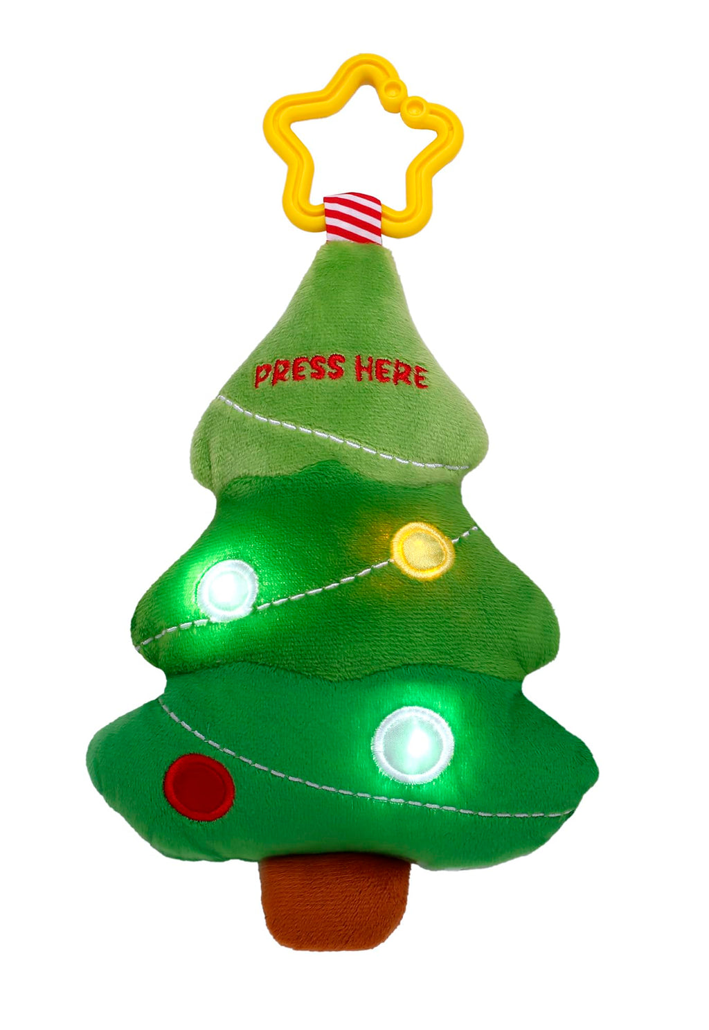 8 inch Musical Light Up Plush Toy with Travel Hook H366