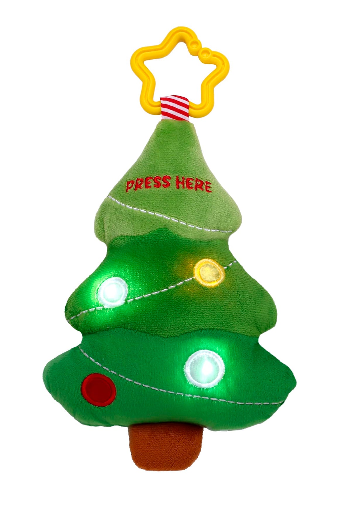 8 inch Musical Light Up Plush Toy with Travel Hook H366