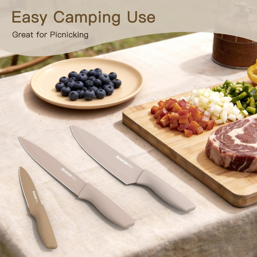 13 Piece Stainless Steel Kitchen Knife Set with Blade Guards I947571
