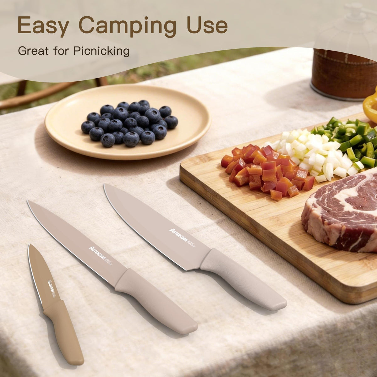 13 Piece Stainless Steel Kitchen Knife Set with Blade Guards I947571