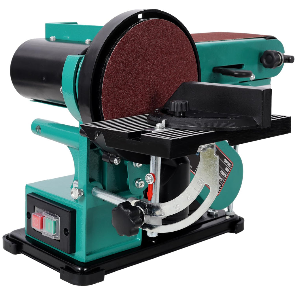 4" x 36" Belt Sander 6" Disc Polisher Grinder Steel Green High-Torque Power Tool Z148