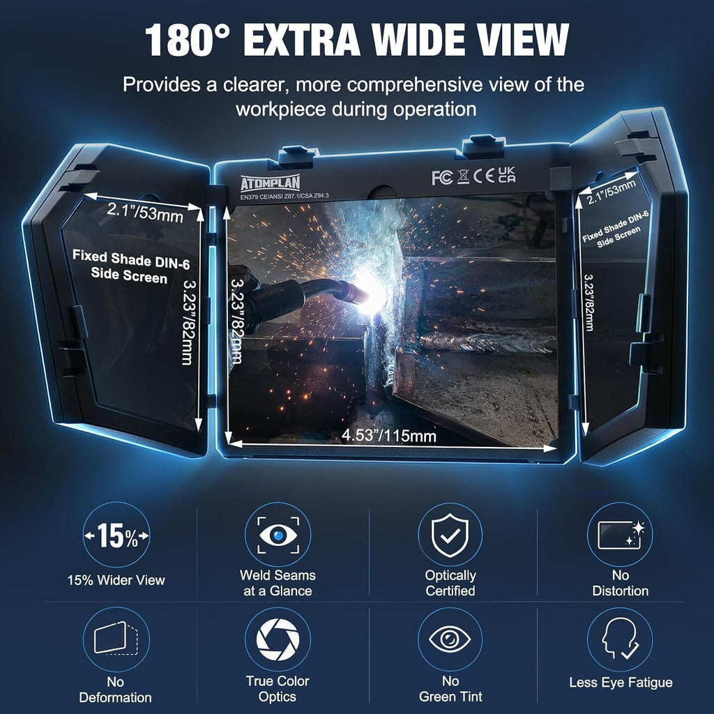 Auto Darkening Welding Helmet True Color 1/1/1/1 Optical Clarity V82432