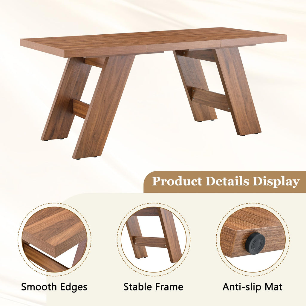 71" Wood Dining Table Set for 8 O244950