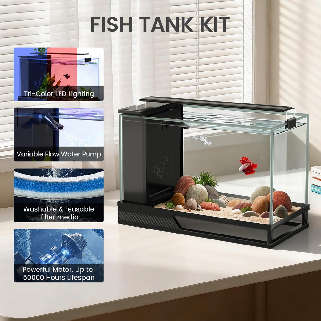 4 Gallon Aquarium Kit with Bottom Drainage B11613