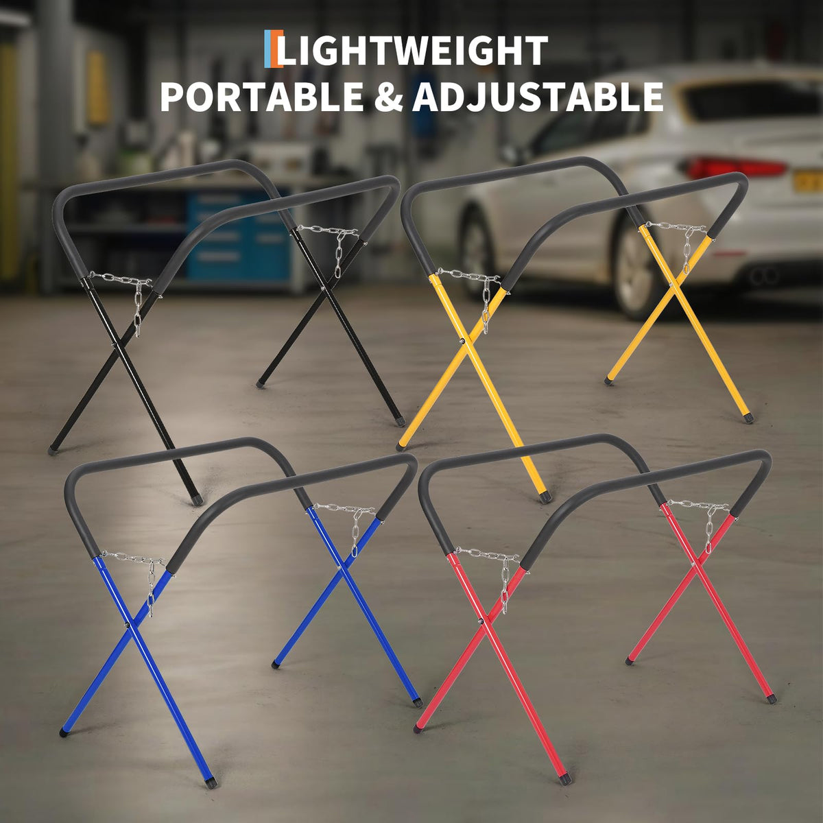 Heavy Duty Folding Work Stand, 500LB Capacity Portable Work Table X841373