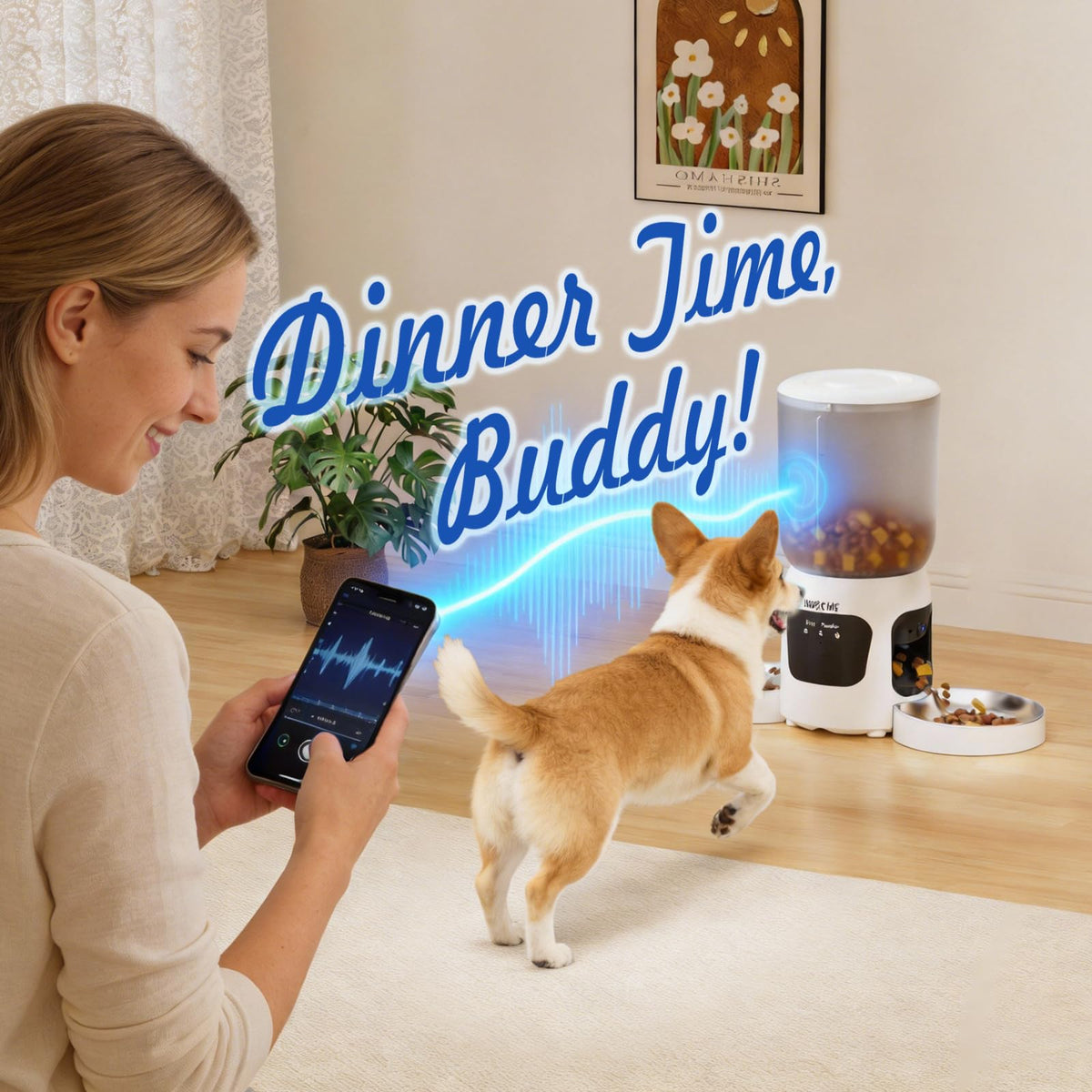 Automatic Cat Feeder with Dual Camera B4062