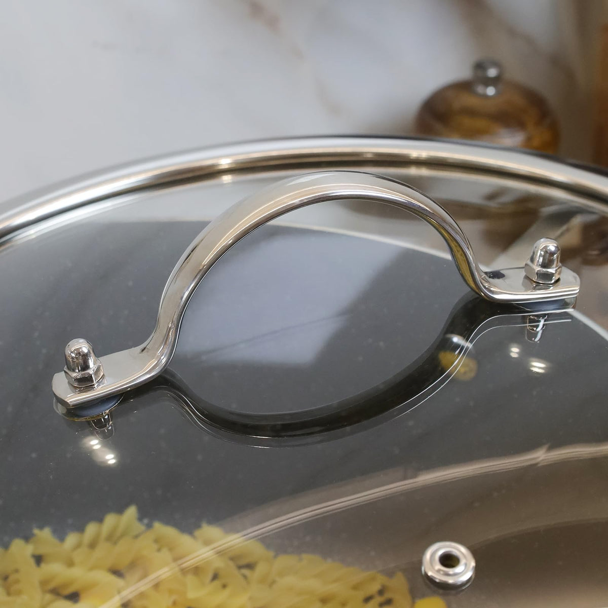 10 Inch Clear Glass Pot Lid W702