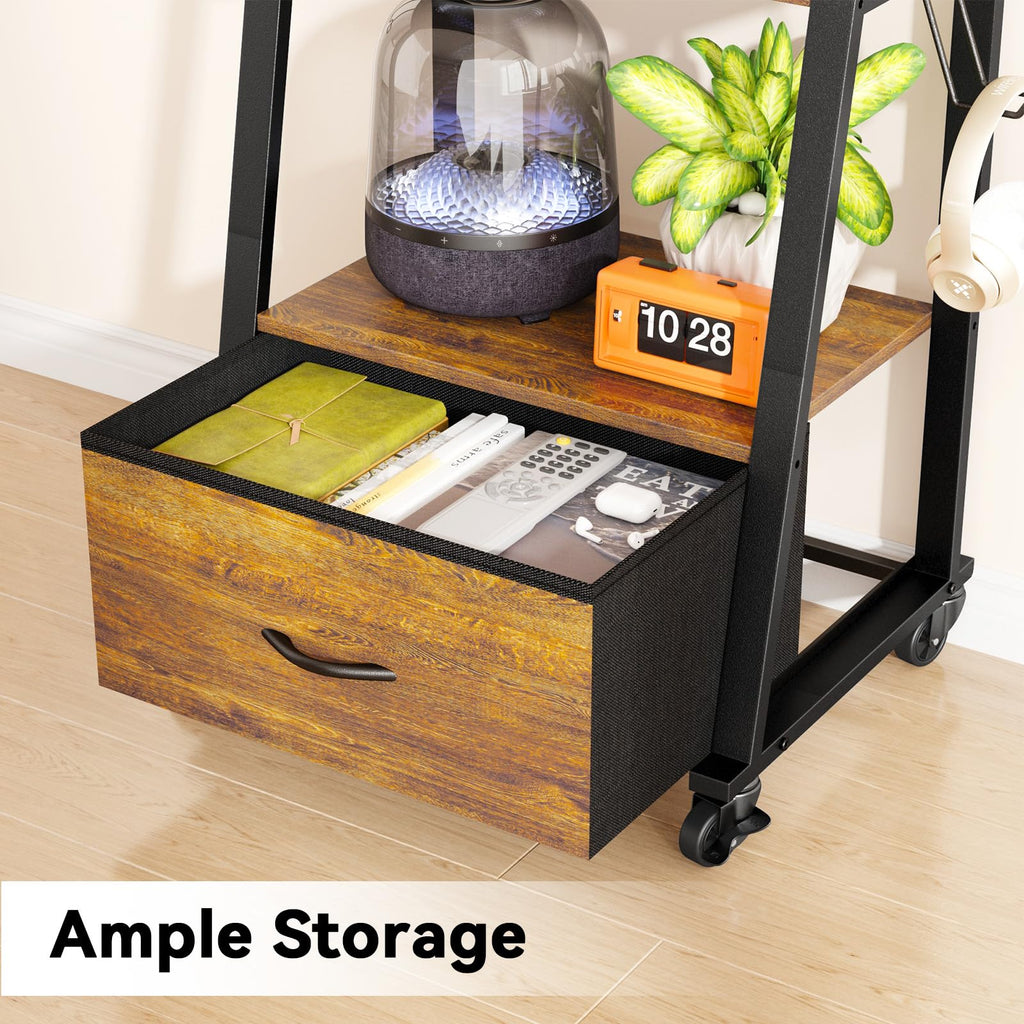 Rolling TV Stand on Wheels for 32-55 Inch TVs Y4115