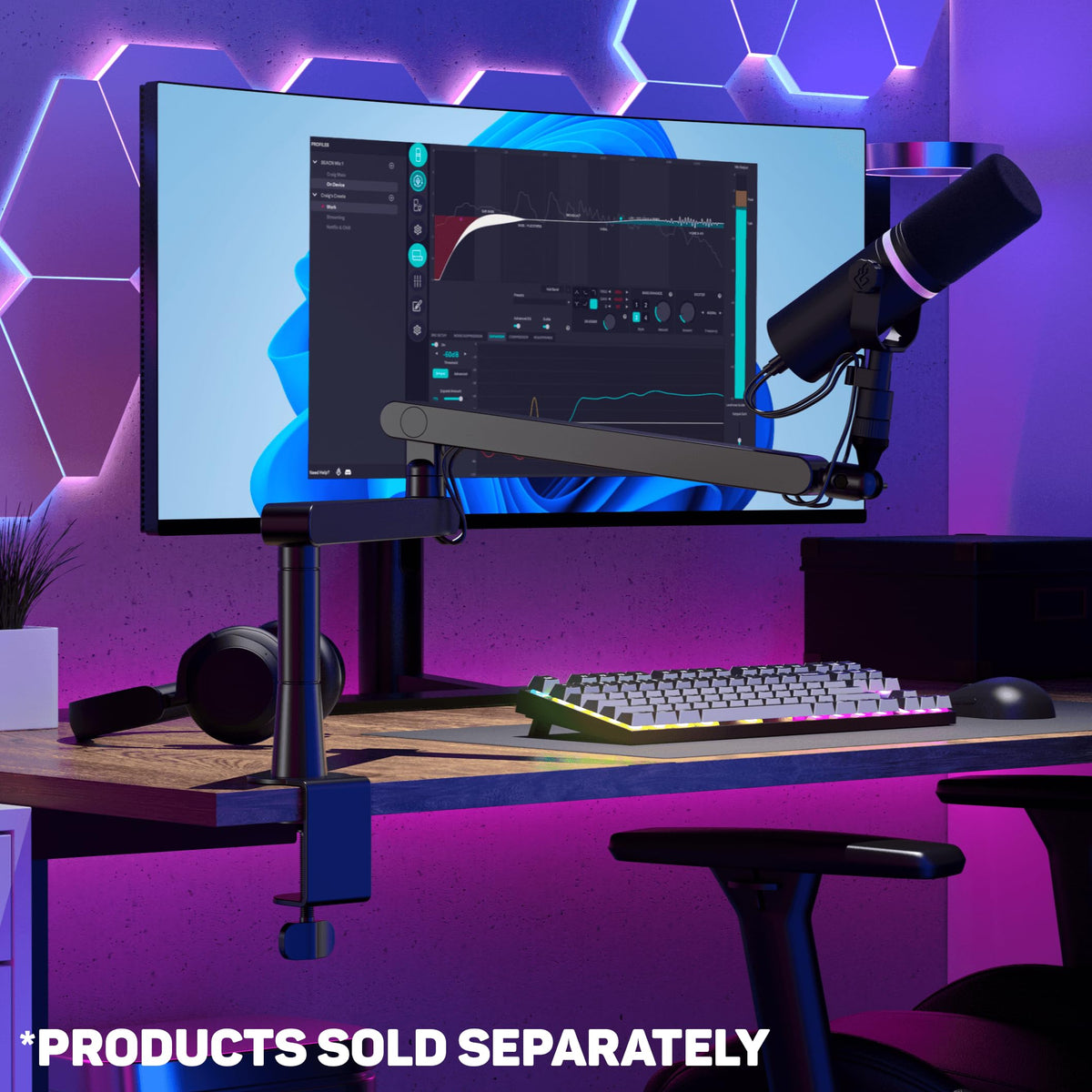 USB Mic, Audio Mixer, Mic Stand V1261