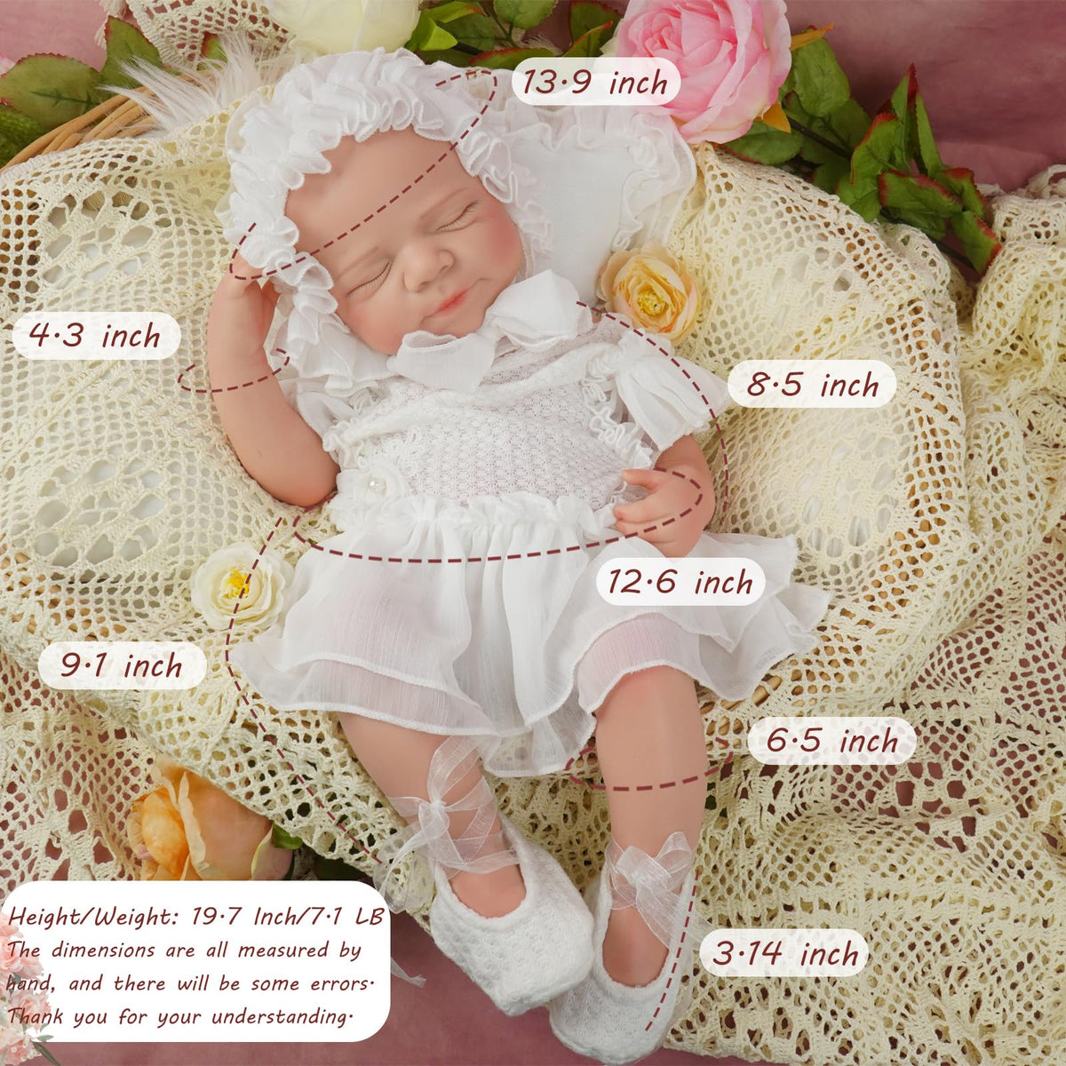 20 Inch Full Silicone Baby Doll J261017