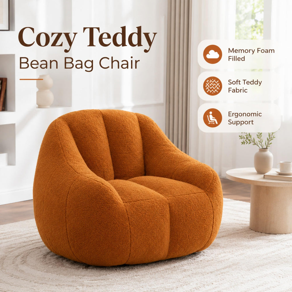 Yellow Memory Foam Bean Bag Chair A79675