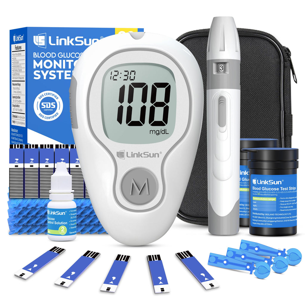 Glucose Monitor Kit, 100 Strips & Lancets F20780