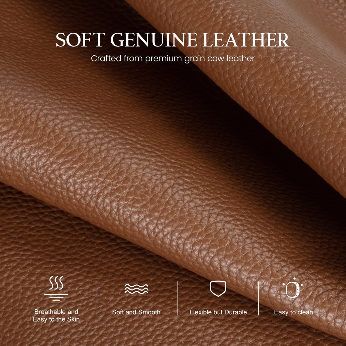 Anti-theft Genuine Leather Crossbody Bag with RFID Card Slots L44197