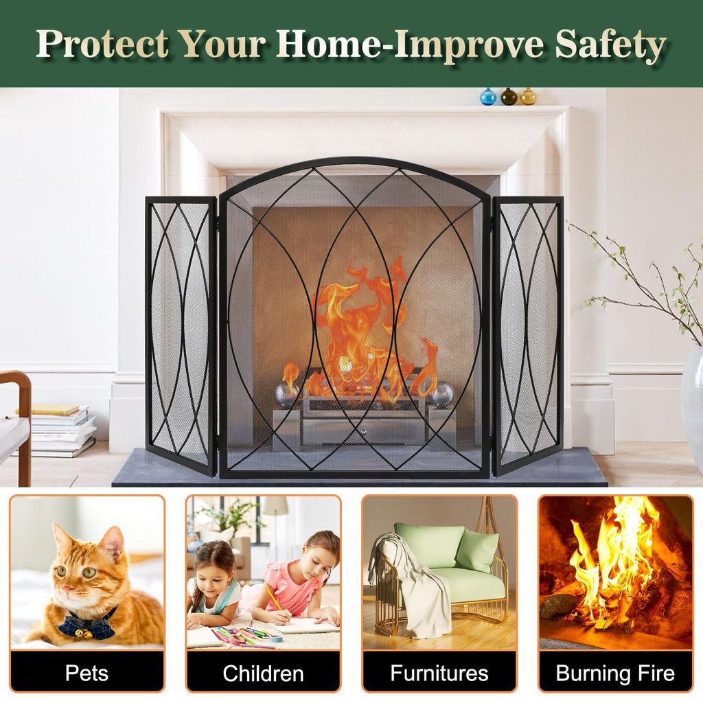 Wrought Iron Fireplace Screen R8661