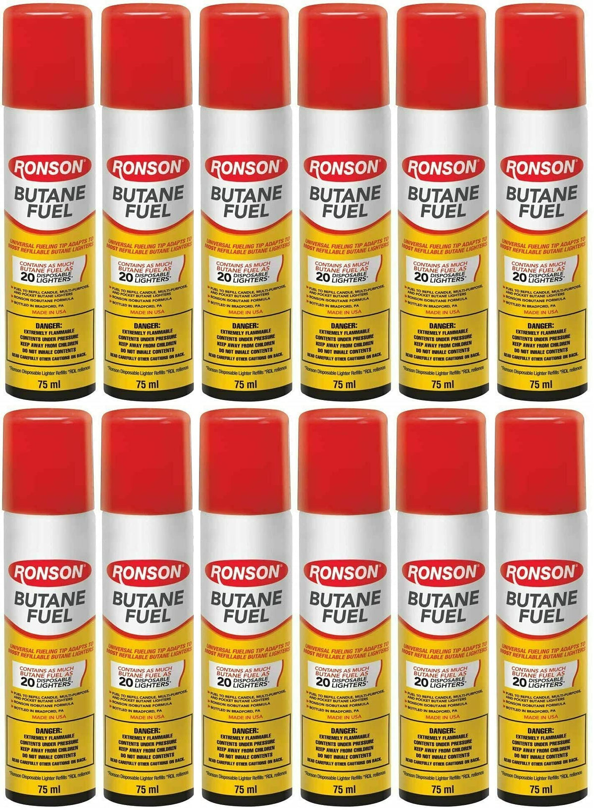 Multi-Fill Butane Fuel 75ml Pack of 12 N13724