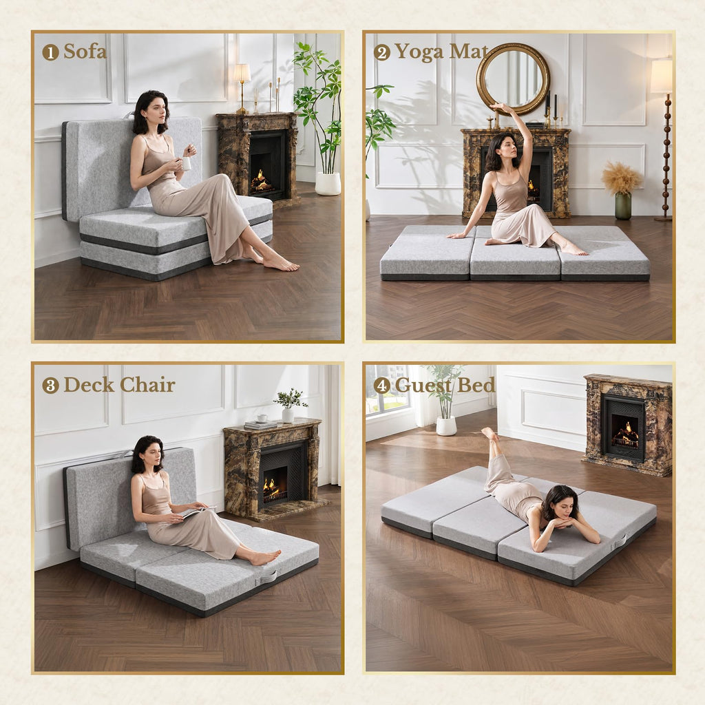 6 Inch Tri-Fold Memory Foam Mattress C750