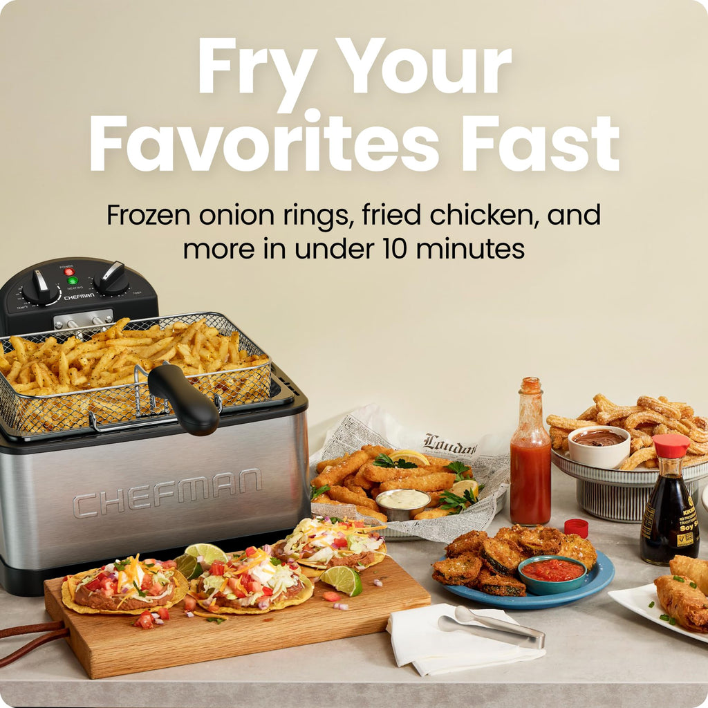 4.5 Liter Stainless Steel Deep Fryer with Basket Strainer R57123