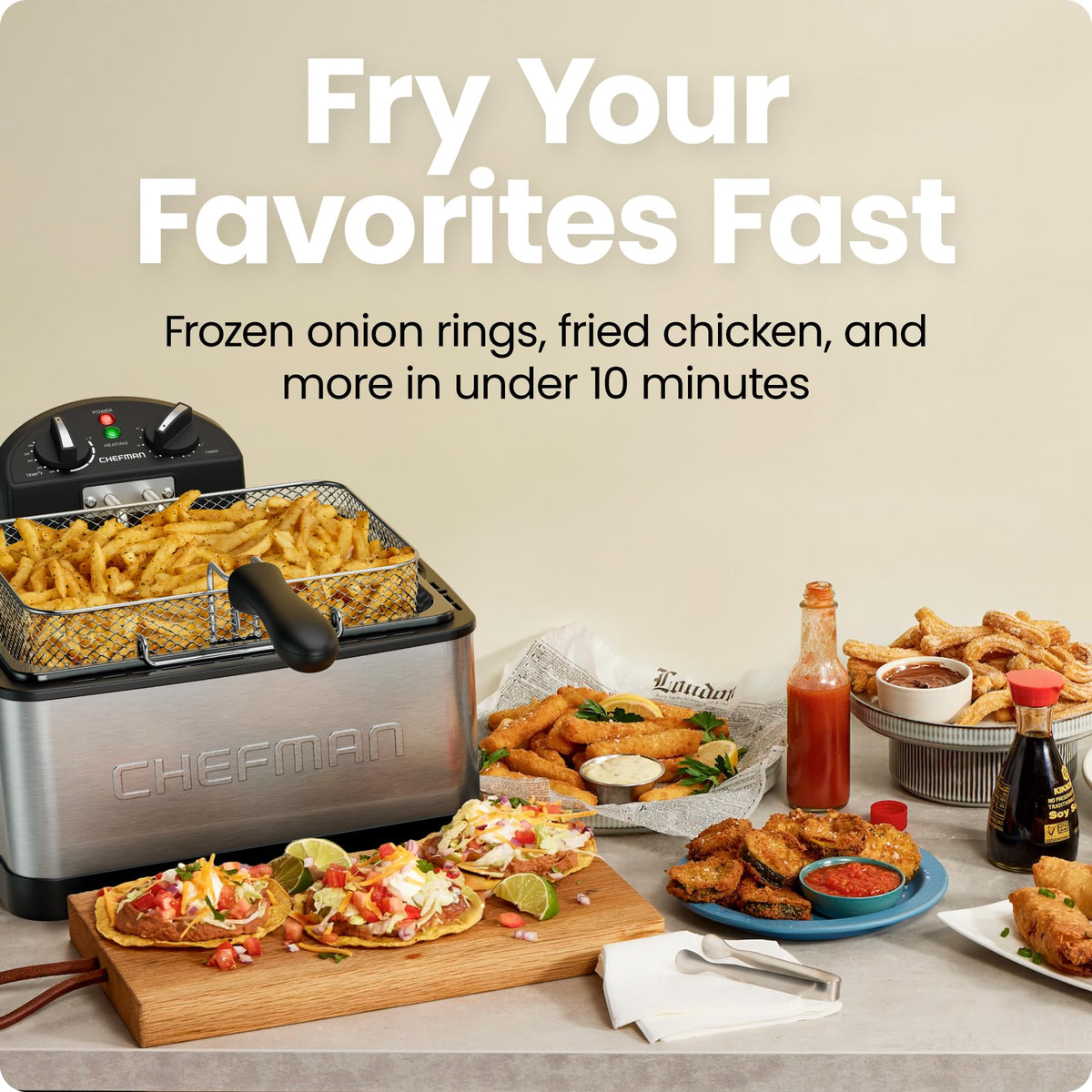 4.5 Liter Stainless Steel Deep Fryer with Basket Strainer R57123