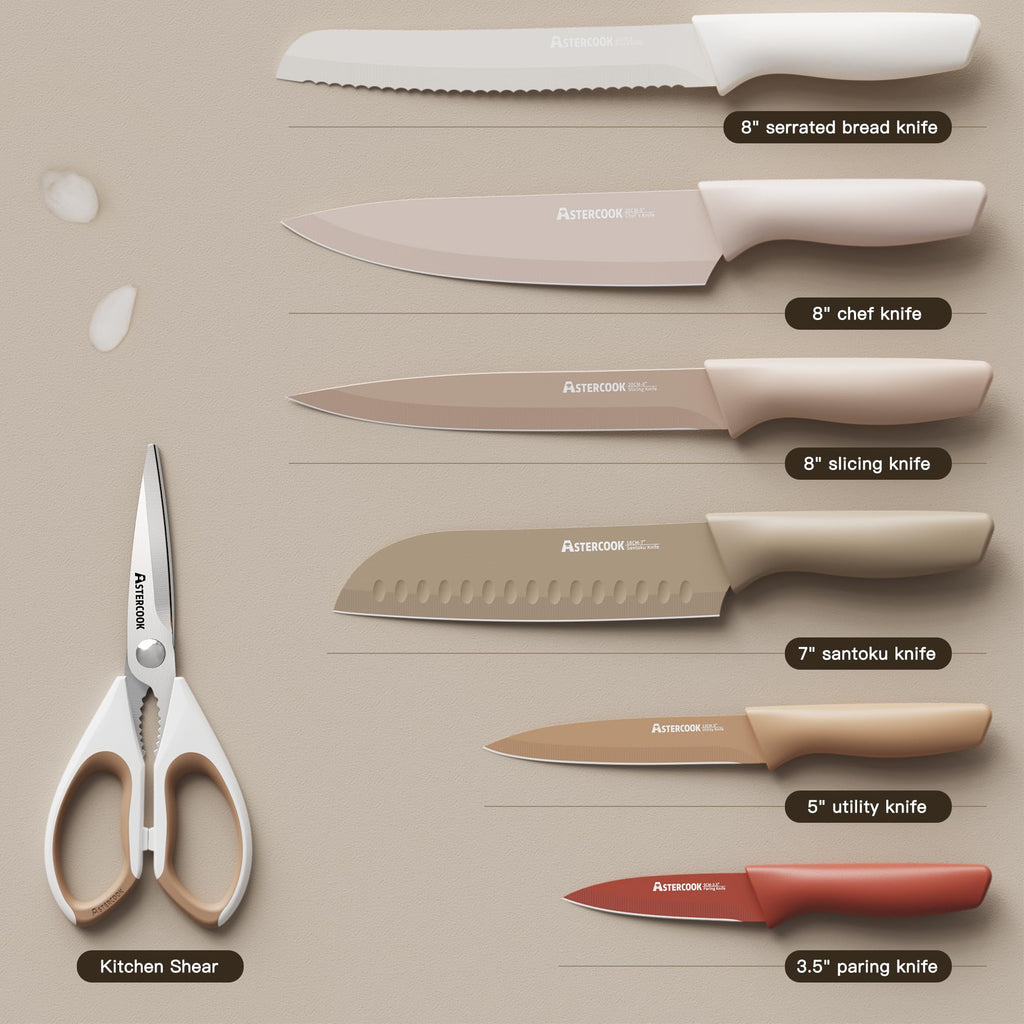 13 Piece Stainless Steel Kitchen Knife Set with Blade Guards I947571