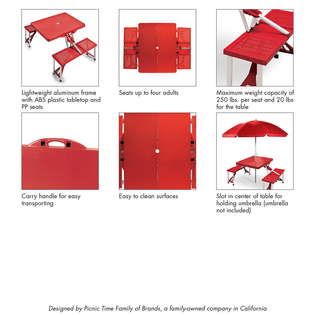 Portable Folding Picnic Table with Seats for 4 B635359