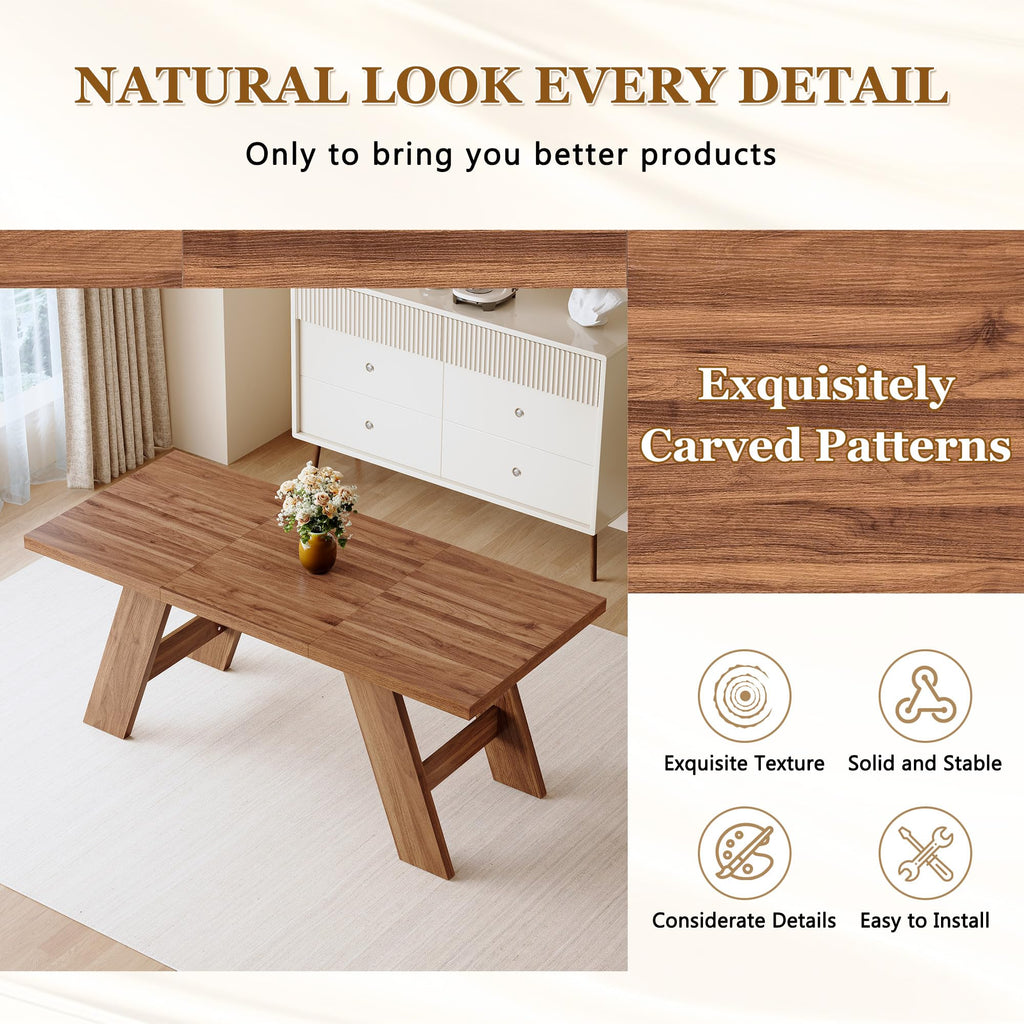 71" Wood Dining Table Set for 8 O244950