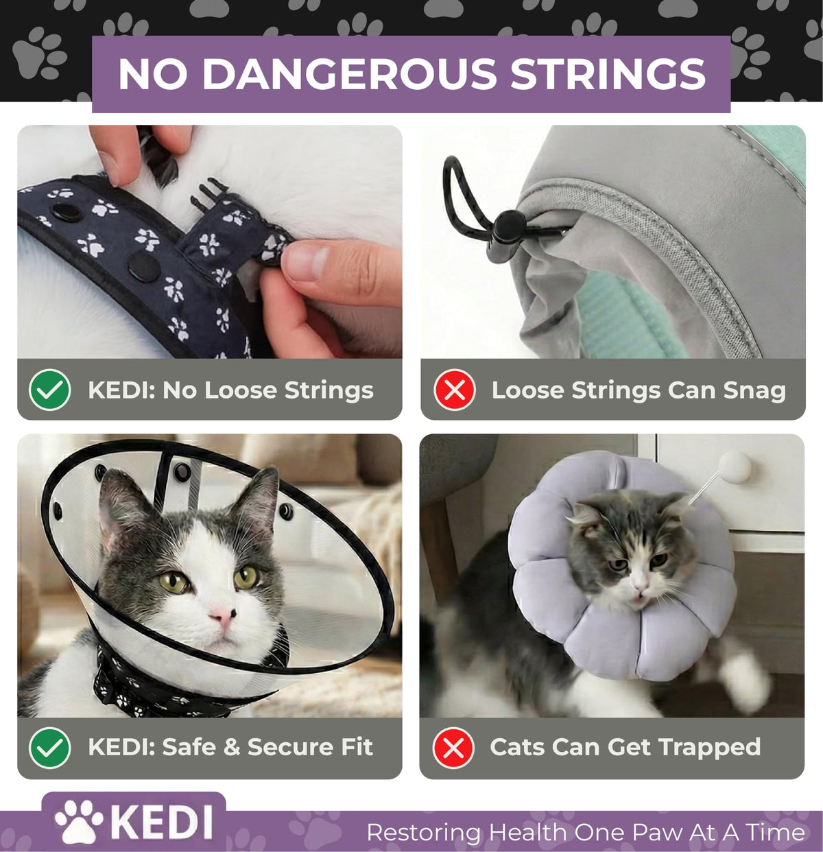 Black Medium Cat Cone Collar D3566