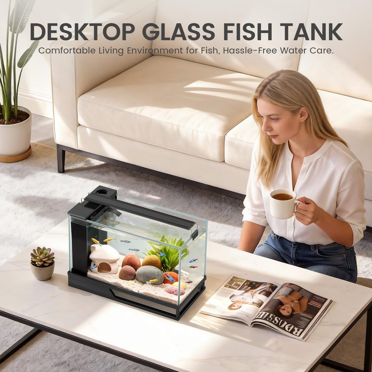 4 Gallon Aquarium Kit with Bottom Drainage B11613