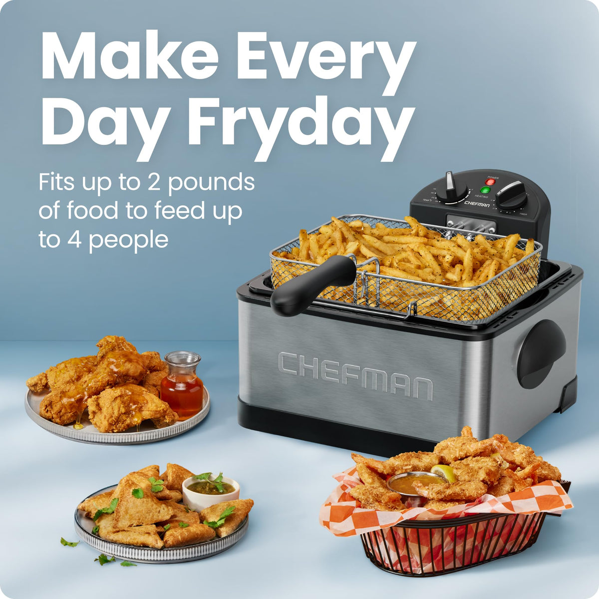 4.5 Liter Stainless Steel Deep Fryer with Basket Strainer R57123