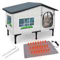Weatherproof Heated Insulated Cat House Z41550