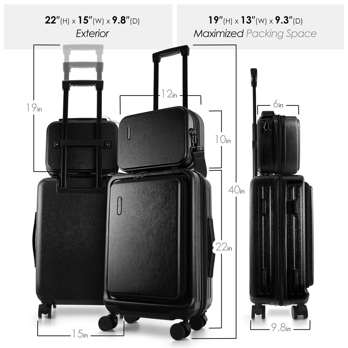 20 Inch Carry On Luggage with Wheels E946726
