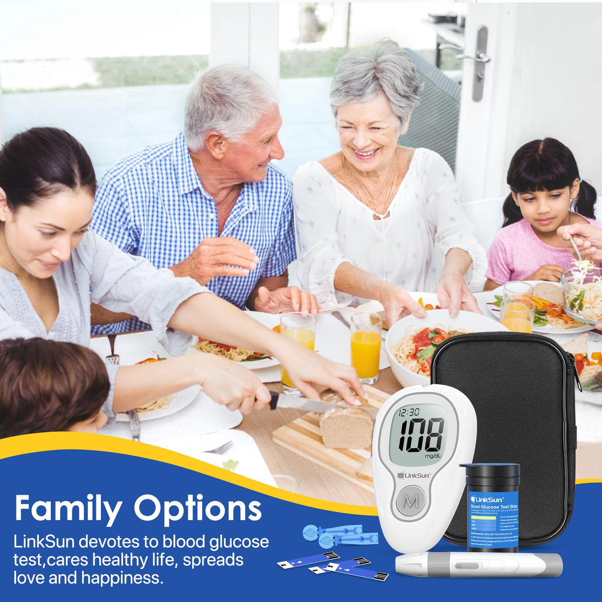 Glucose Monitor Kit, 100 Strips & Lancets F20780